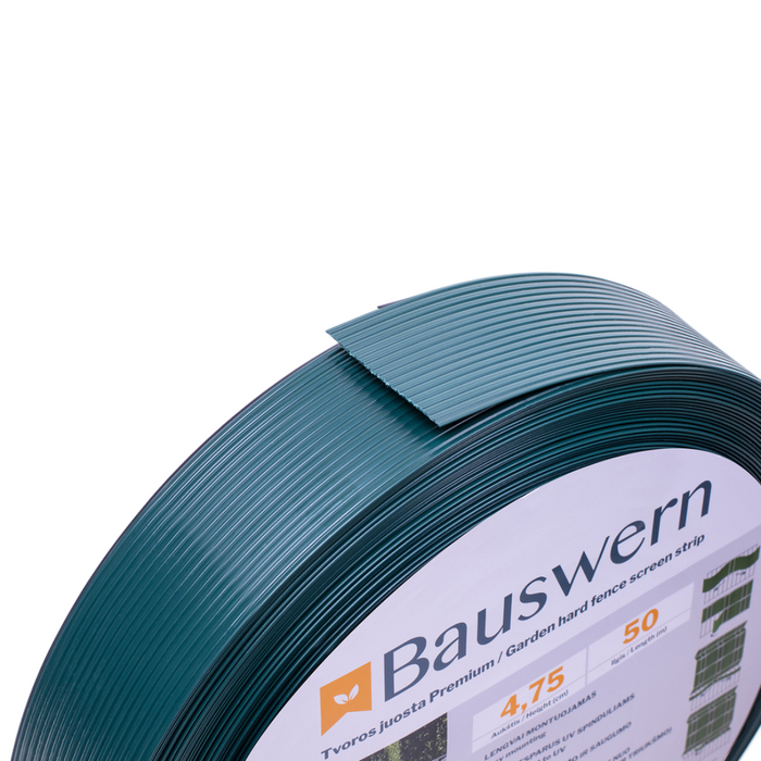 Bauswern Premium PP Privacy Screen Strips 50 x 0,0475 m (700 g/m²) RAL6005 (Green)